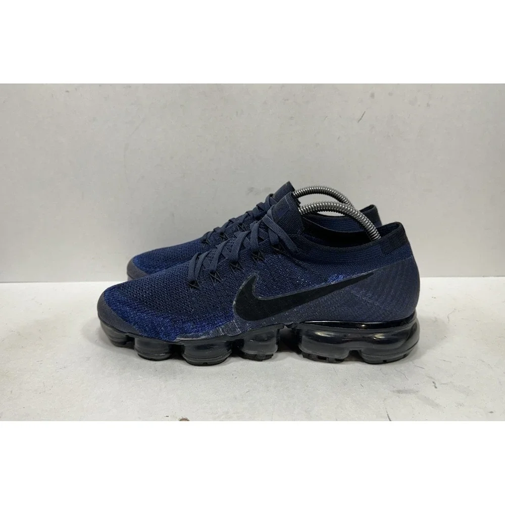 Nike Air VaporMax Flyknit Shoes Mens Size 9 Midnight College Navy 849558-400